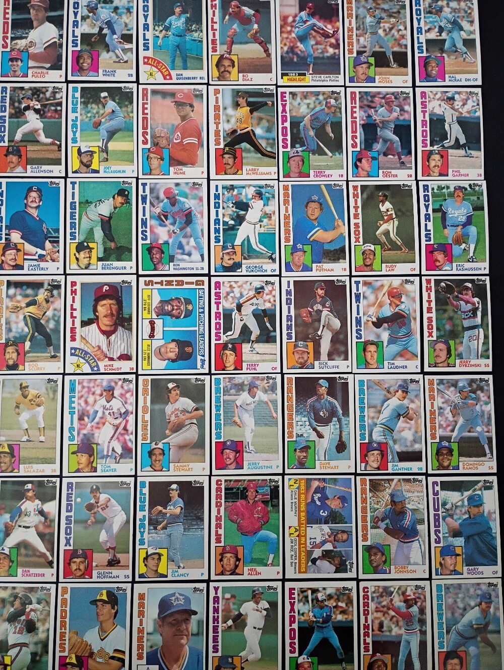 49 - 1984 Topps Baseball Cards Steve Carlton Mike Schmidt Seaver Quissenberry